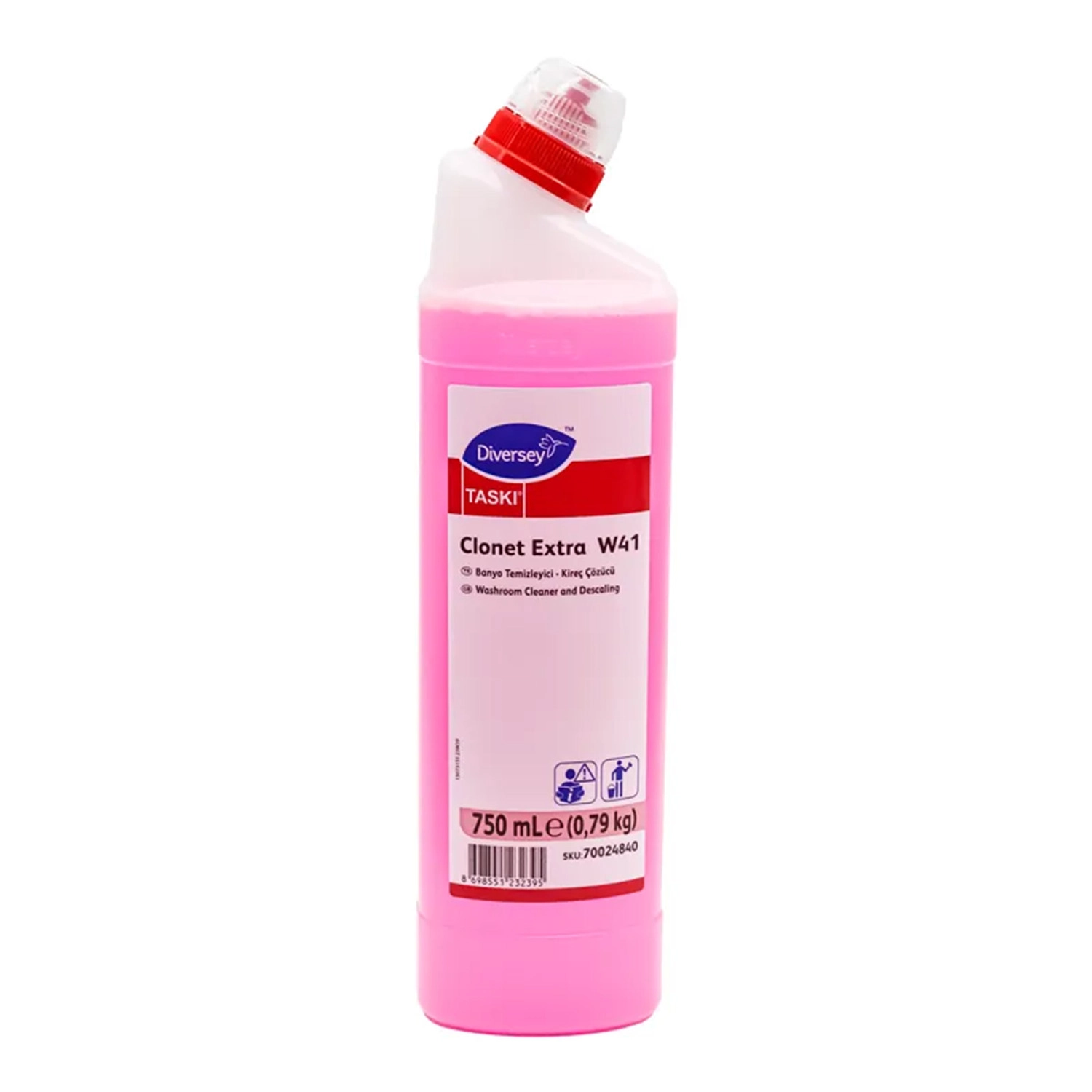Diversey Taski Clonet Extra W41 Banyo Temizleyici ve Kireç Çözücü 750 ml X 6 Adet (Kolisiyle)