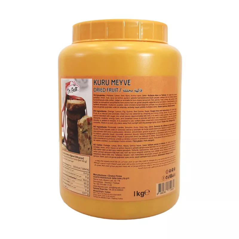 Dr. Gusto Kuru Meyve Parçacıkları 1000 Gr.