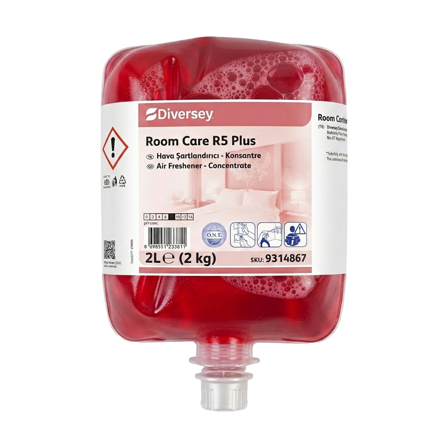 Diversey Room Care R5 Plus Konsantre Hava Şartlandırıcı ve Oda Kokusu 2 x 2 L (4 L)