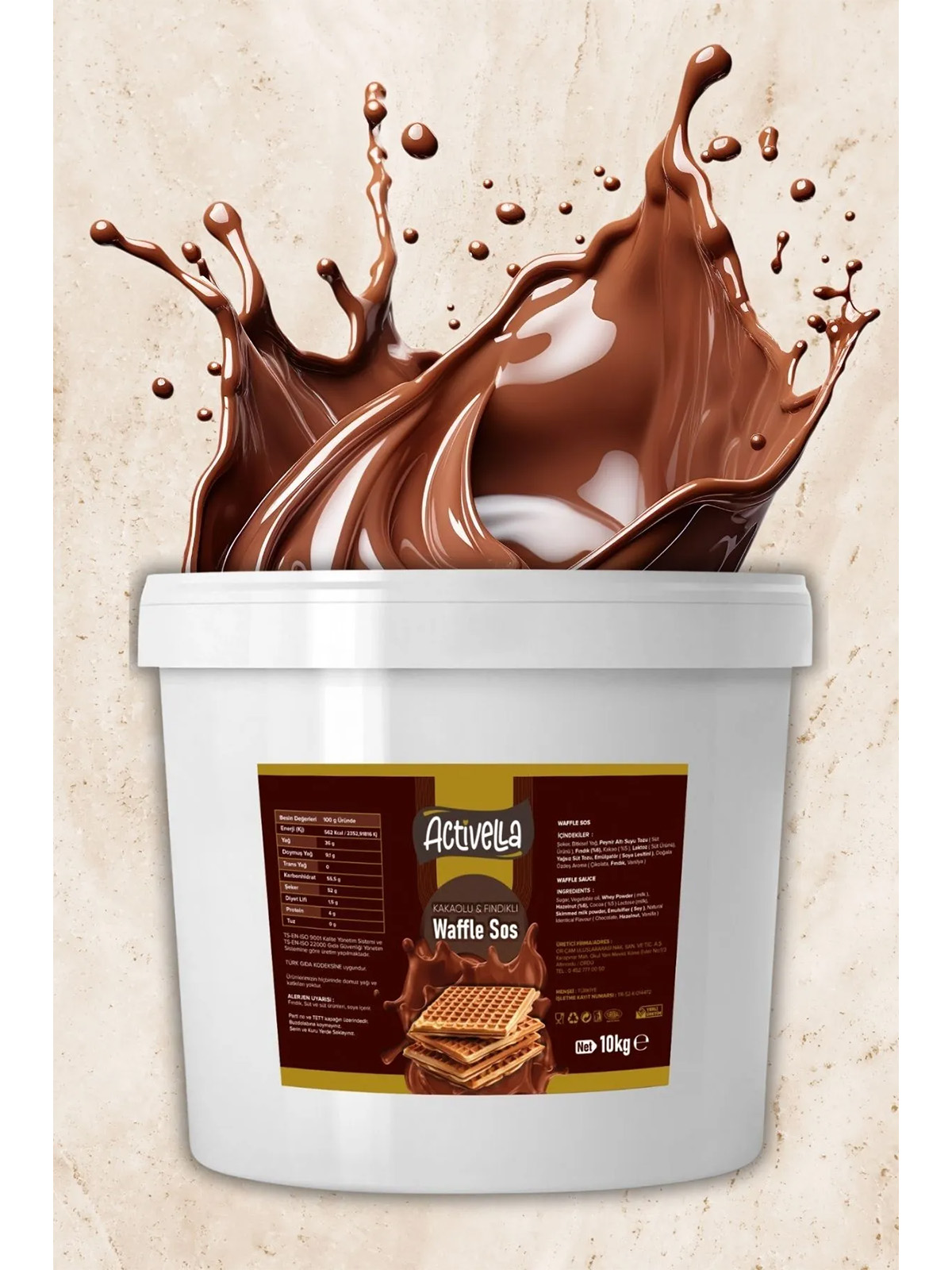 ORÇAM Activella Kakaolu ve Fındıklı Waffle Sos 10 kg