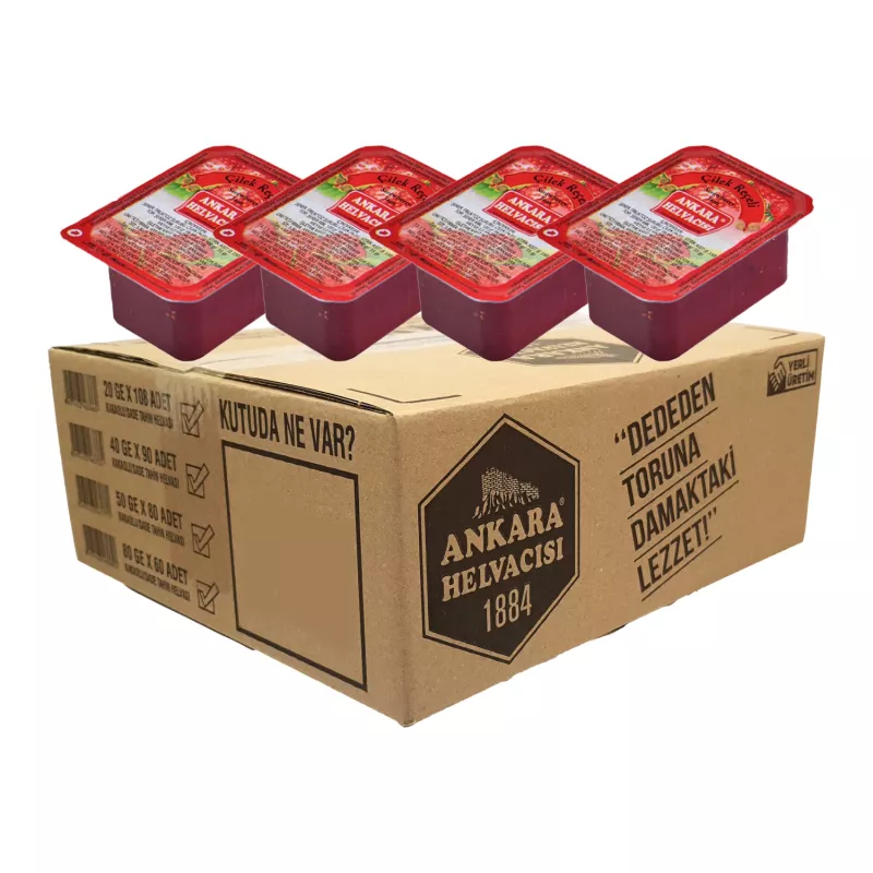 Ankara Helvacısı Çilek Reçeli 20 g x 120 Adet (Kolisiyle)