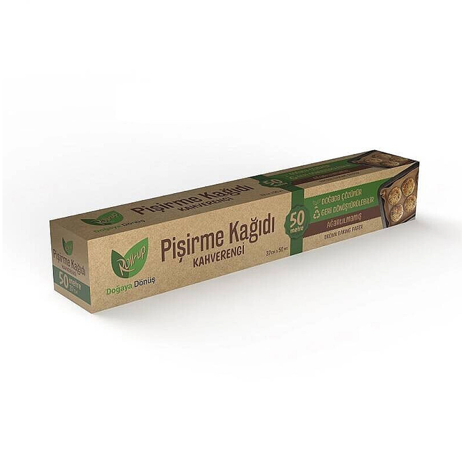 Roll-up Ağartılmamış Kahverengi Pişirme Kağıdı 37 cm x 50 m