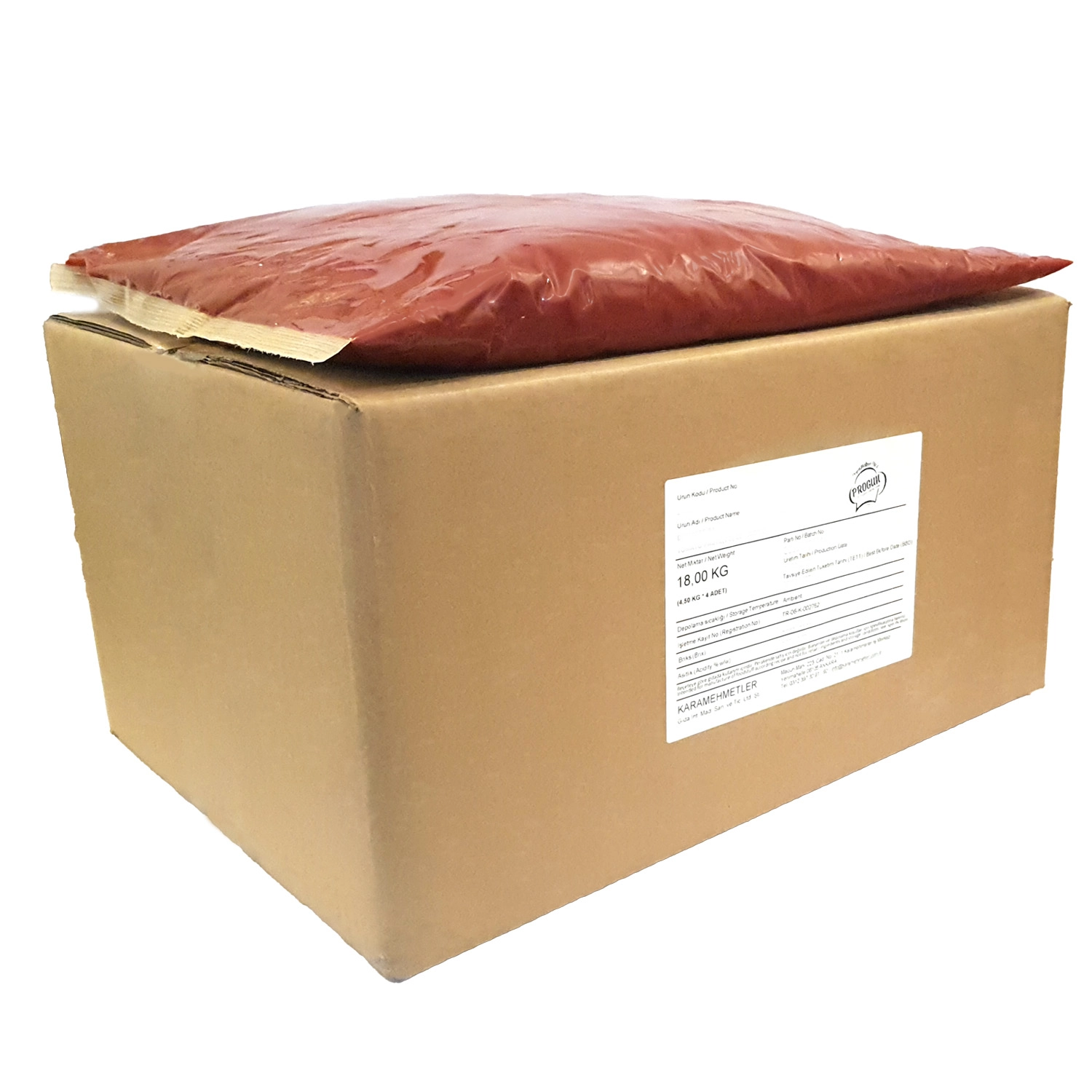 Progün Catering Pizza Sosu 18 Kg Ekonomik Paket (4x4,5 kg)