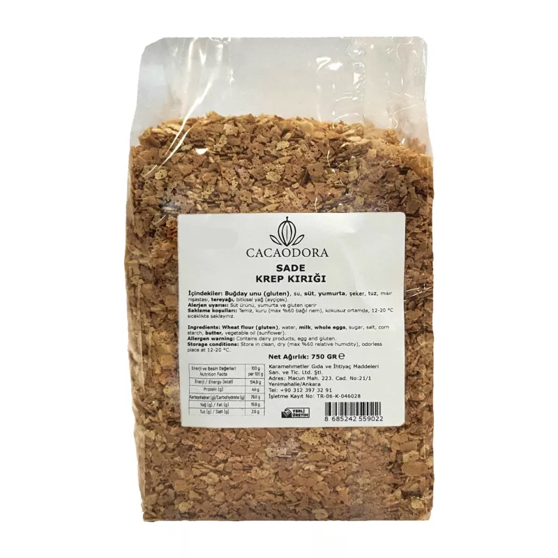 Cacaodora Sade Krep Kırığı 750 g