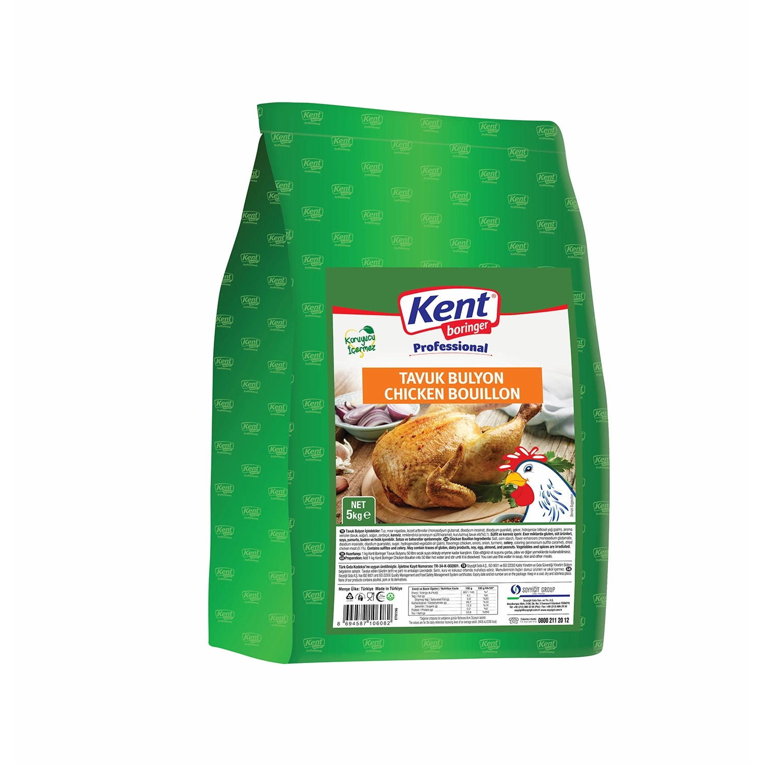 Kent Boringer Tavuk Bulyon 5 Kg. Folyo