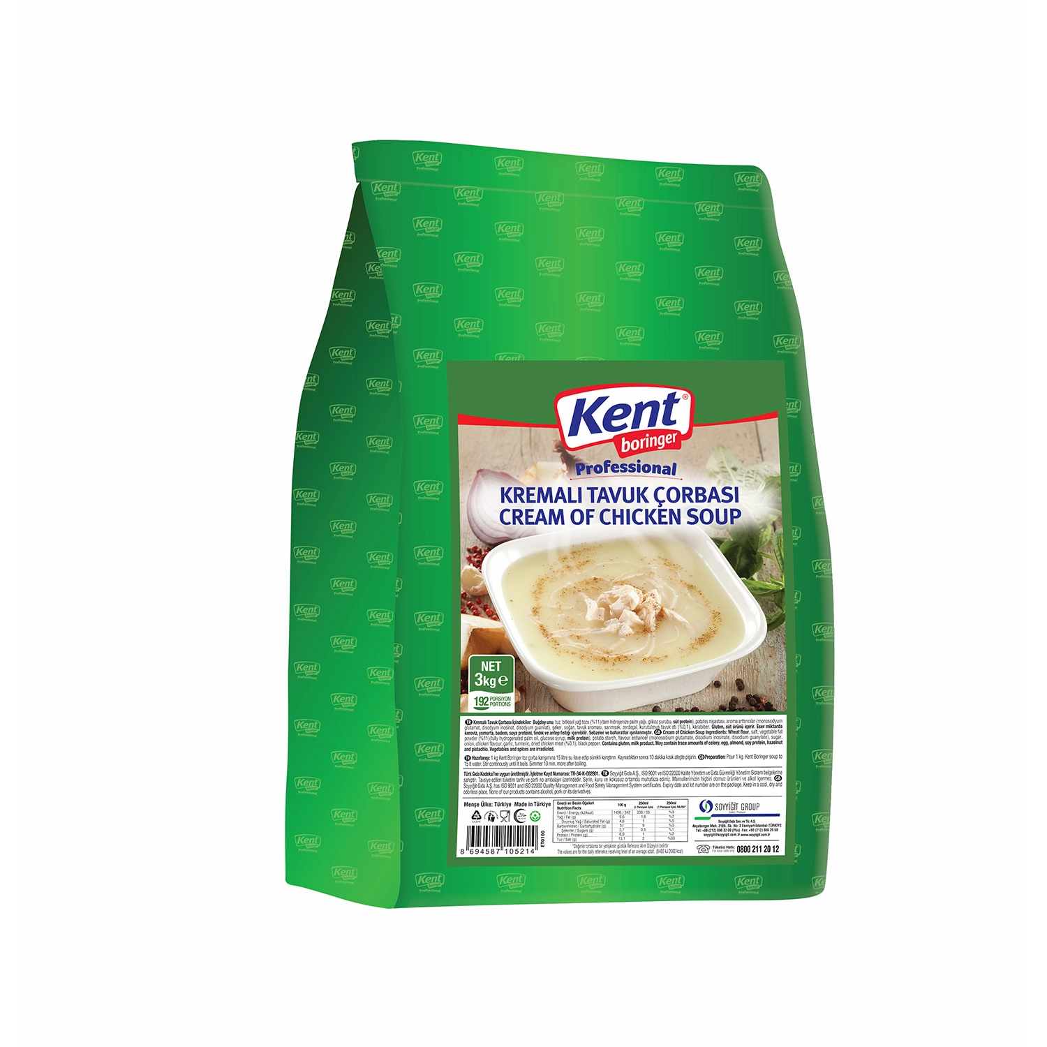 Kent Boringer Kremalı Tavuk Çorba 3 Kg