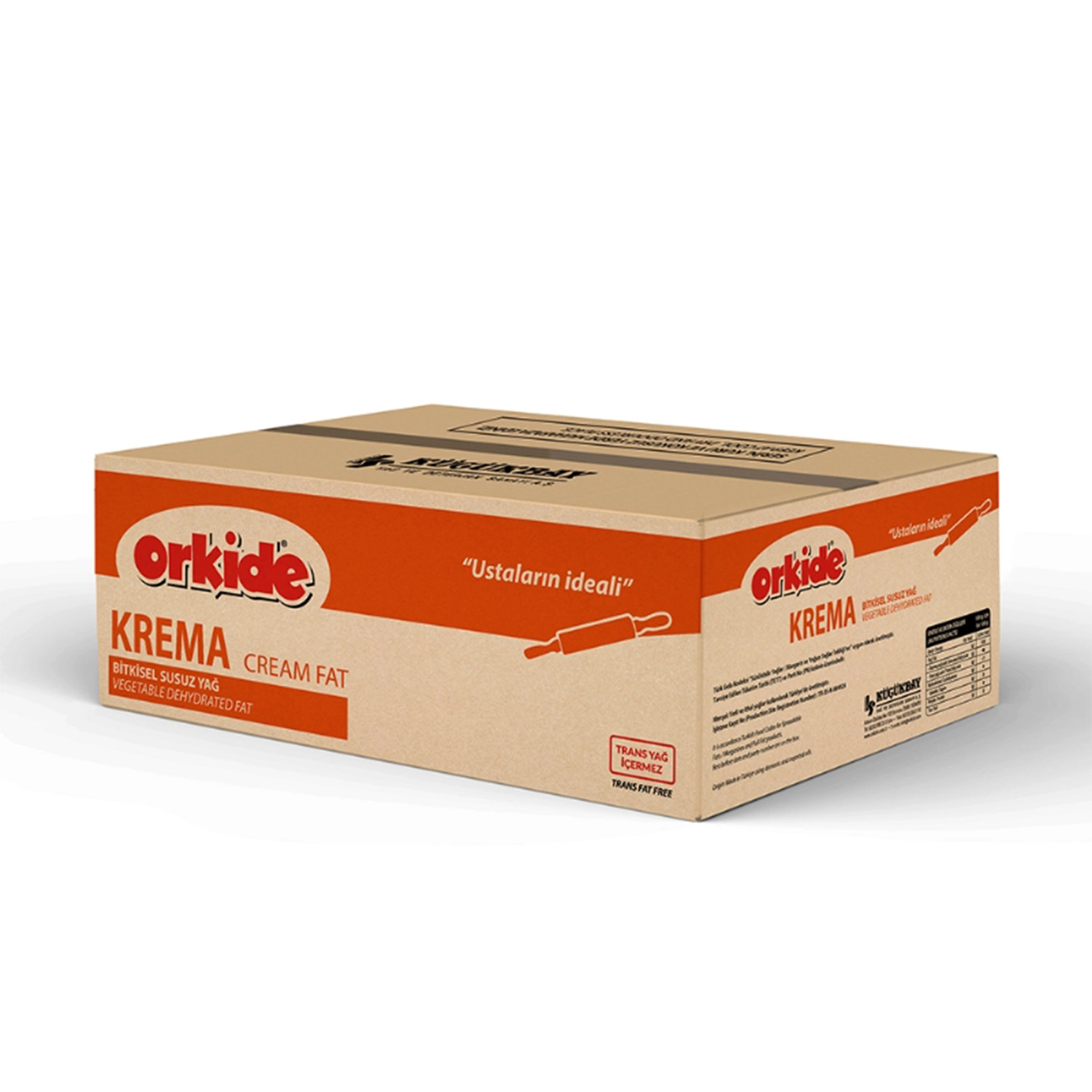 Orkide Krema Bitkisel Susuz Yağ  10 kg  (Gimdes Helal Sertifikalı) - Ücretsiz Kargo