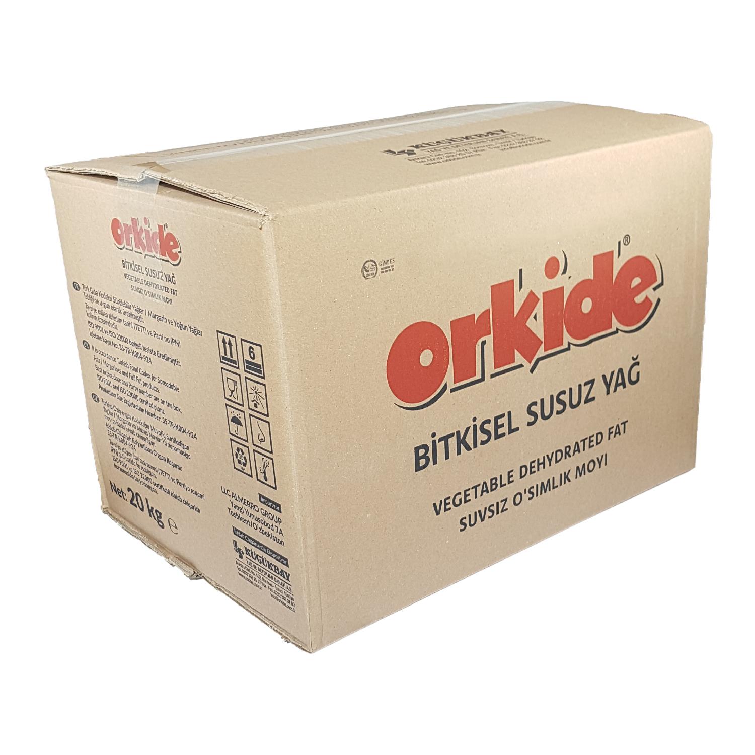Orkide 2 Numara Bitkisel Susuz Yağ 20 Kg. (Gimdes Helal Sertifikalı)