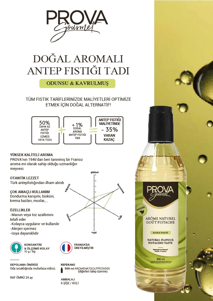 Prova Gourment Doğal Antep Fıstığı Aroması 500 ml
