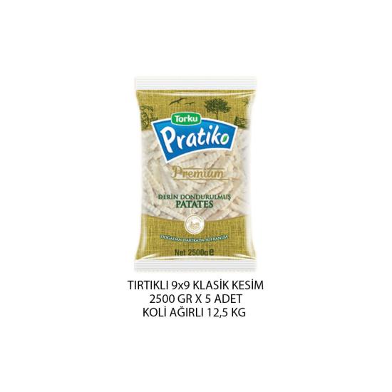 Torku Pratiko Premium Patates Tırtıklı 9X9 Klasik 2,5 Kg.*5 Adet