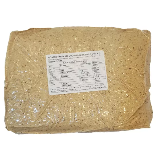 Gürsoy Kavrulmuş Fındık Unu 5 Kg (0-2 mm Vakumlu Paket)