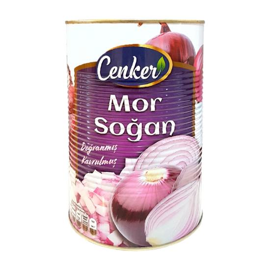 Cenker Mor Soğan Konservesi 4 Kg (5*5 Küp Kesim Doğranmış ve kavrulmuş)