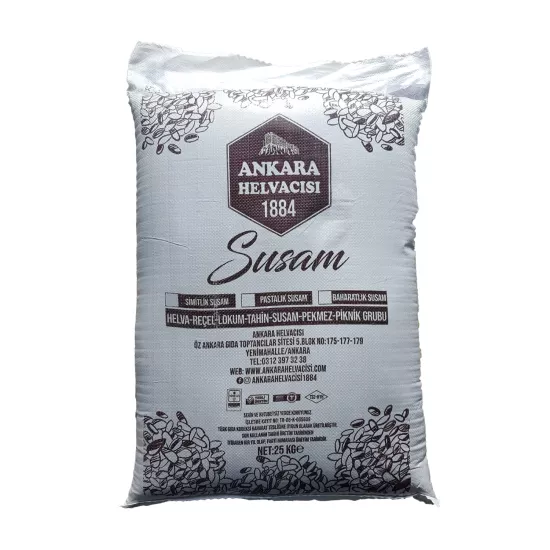 Ankara Helvacısı Pastalık Beyaz Susam 25 kg (Çuval)
