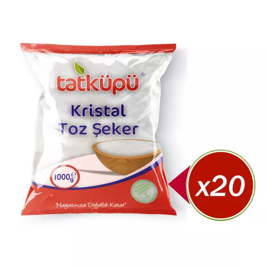 Tatküpü Toz Şeker 20 Kg (1kg X 20 Nylon Poşet)