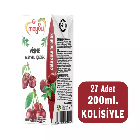 Meysu Vişne Meyveli İçecek 200 ml X 27 Adet