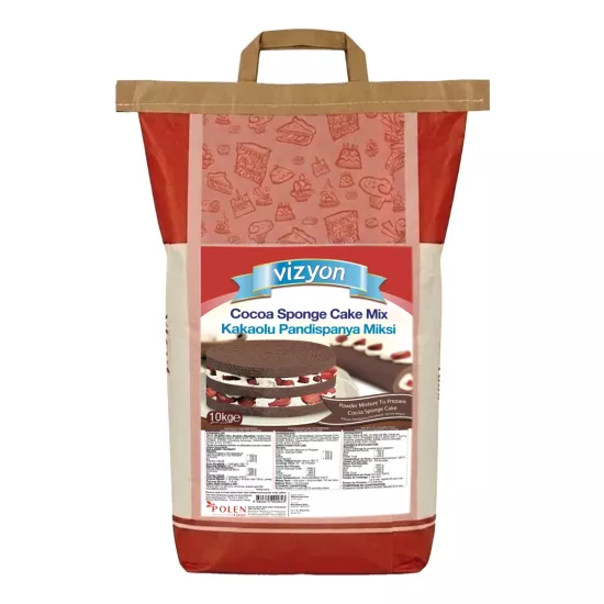 Vizyon Kakaolu Pandispanya Miksi 10 Kg - Profesyonel Pasta Keki Karışımı