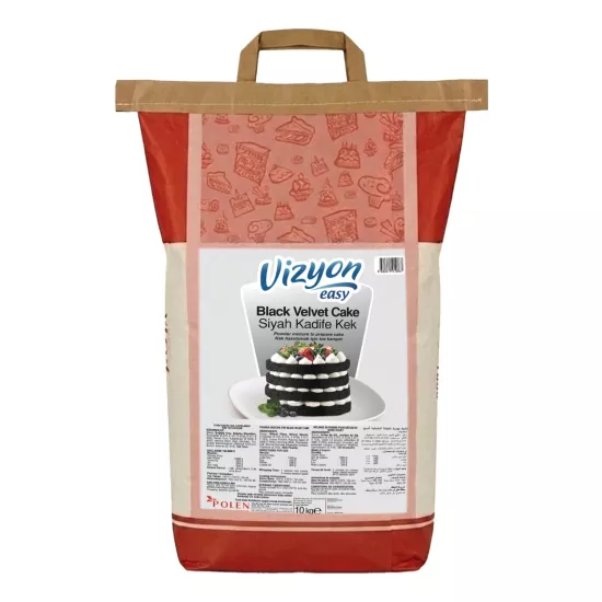 Vizyon Siyah Kadife Kek Miksi 10 Kg - Black Velvet Cake Toz Karışımı