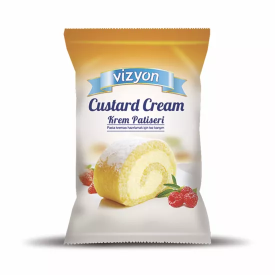 Vizyon Custard Cream Bitkisel Krem Patiseri Toz Karışım 1 Kg X 10 Adet (Kolisiyle)