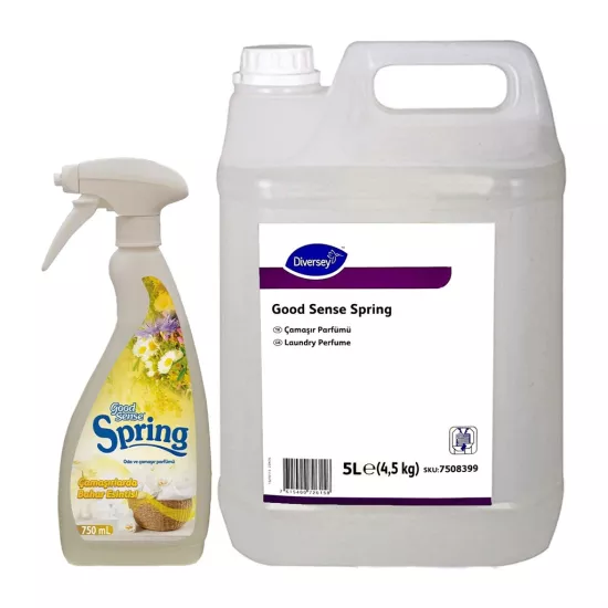 Diversey Good Sense Spring Çamaşır ve Oda Parfümü Seti (5 L + 750 ml)