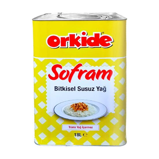 Orkide Sofram (Tereyağ Aromalı) Bitkisel Susuz Yağ 18 lt. - Ücretsiz Kargo