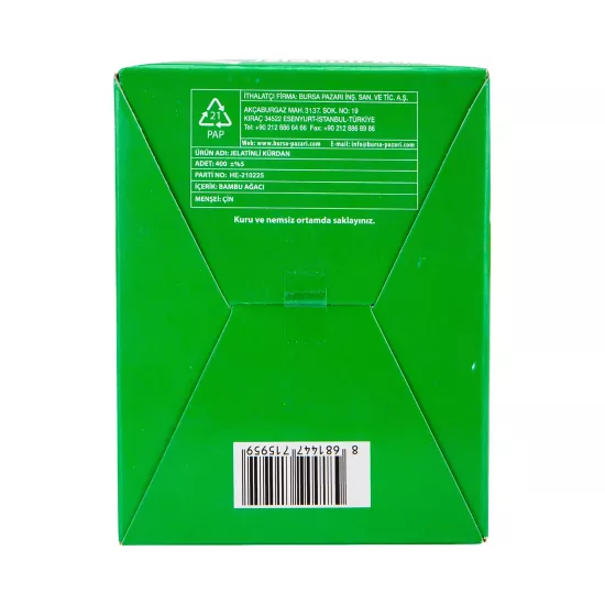 Hijyenik Jelatinli Bambu Kürdan 400 Adet X 6 Paket