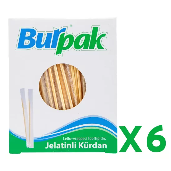 Hijyenik Jelatinli Bambu Kürdan 400 Adet X 6 Paket