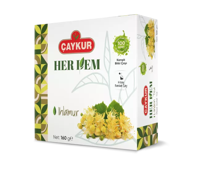 Çaykur Herdem Yeşil Ihlamur Çayı Süzen Poşet 160g