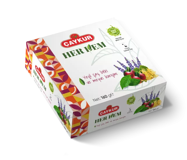 Çaykur Herdem Yeşil Karışık Çayı Süzen Poşet 160g