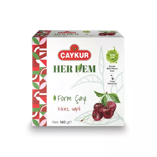 Çaykur Herdem Kiraz Saplı Form Çayı Süzen Poşet 160g