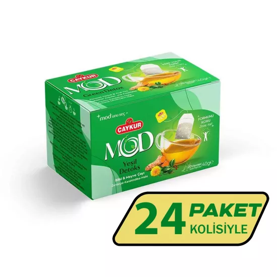 Çaykur Mod Yeşil Detoks Bitki ve Meyve Çayı 20’li Bardak Poşet 40 g X 24 Adet