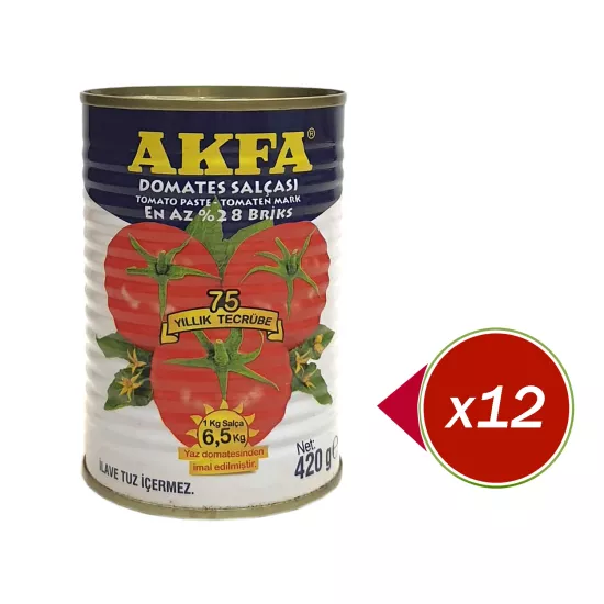 Akfa Domates Salçası 420g X 12 Adet (Kolisiyle)