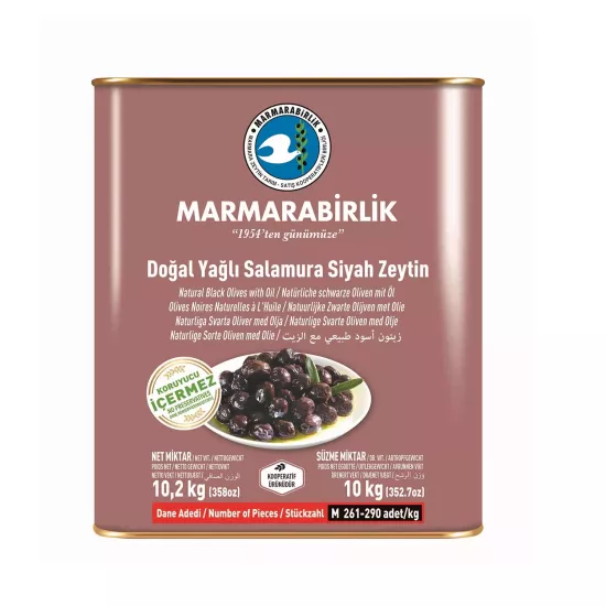 Marmarabirlik Siyah Zeytin Yağlı Salamura M (261-290) 10 Kg.