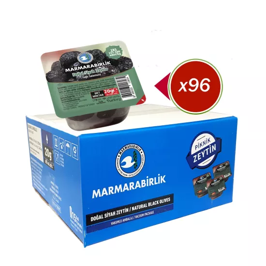 Marmarabirlik Siyah Piknik Zeytin 2XS (351-380) 20g X 96 Adet