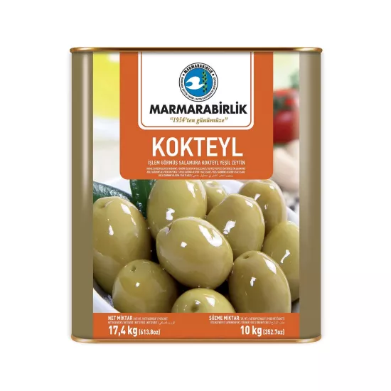 Marmarabirlik Kokteyl Yeşil Zeytin XL (201-230) 10 Kg.