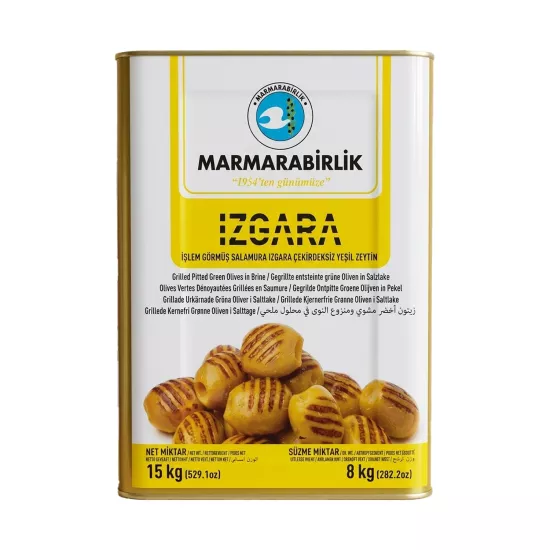 Marmarabirlik Izgara Çekirdeksiz Yeşil Zeytin 8 Kg