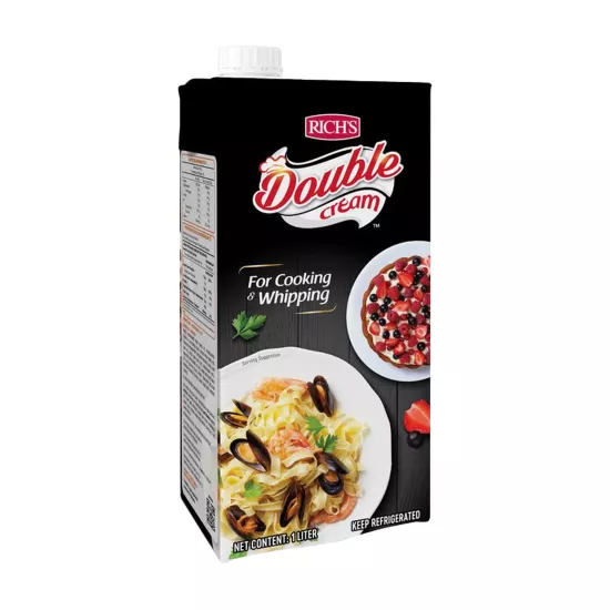 Rich’s Double Cream 1 L x 12 Adet - Bitkisel Yağ Bazlı Pişirme ve Çırpma Kreması