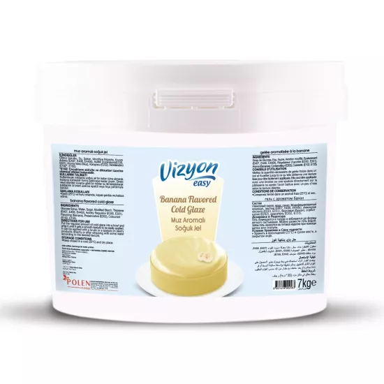 Vizyon Easy Muz Aromalı Soğuk Pasta Jeli 7 Kg