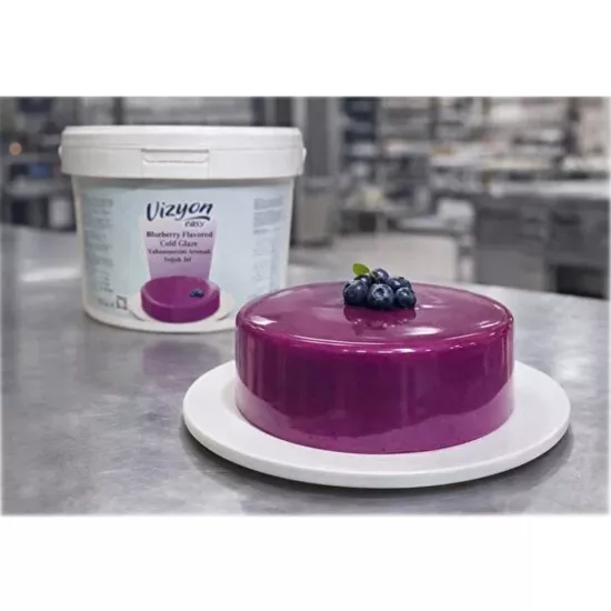 Vizyon Yabanmersini Aromalı Soğuk Jel 7 kg - Profesyonel Pasta Kaplama Jeli