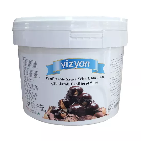 Vizyon  Çikolatalı Profiterol Sosu 7 Kg | Profiterole Sauce With Chocolate