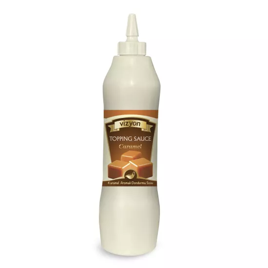 Vizyon Karamel Aromalı Dondurma Sosu 1 Kg (Topping Sos)
