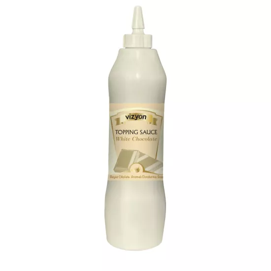 Vizyon Beyaz Çikolata Aromalı Dondurma Sosu 1 Kg (Topping Sos)