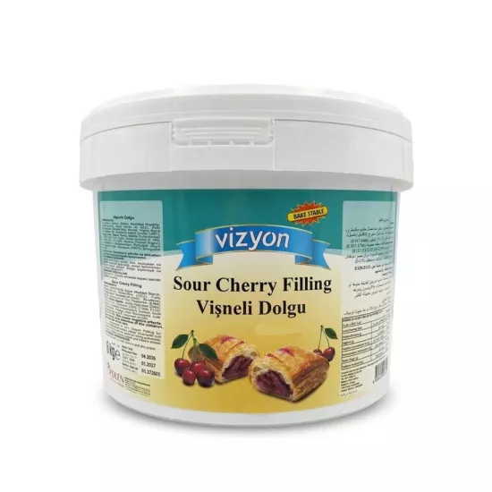 Vizyon Vişneli Pastacılık Dolgusu 6 Kg - Pişirmeye Dayanıklı