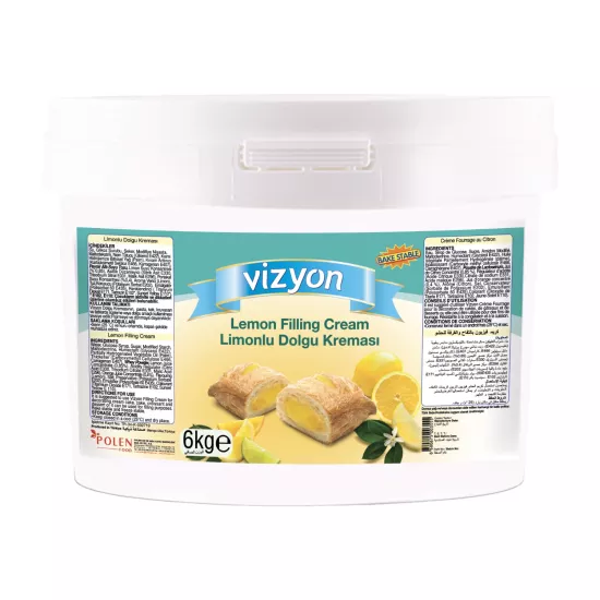 Vizyon Limonlu Hazır Pastacılık Dolgusu 6 Kg – Fırına Dayanıklı