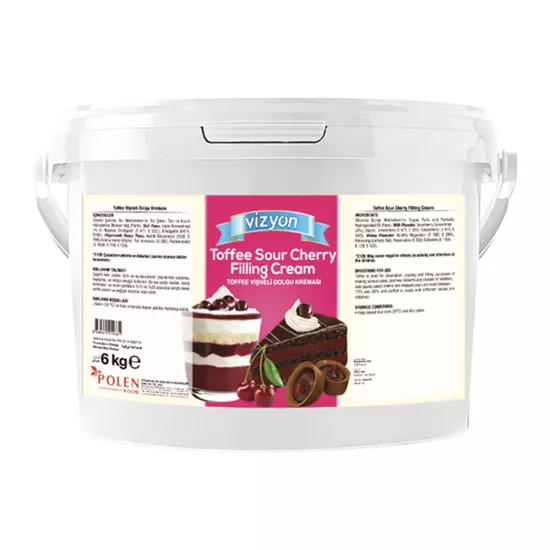 Vizyon Toffee Vişneli Pastacılık Dolgu Kreması 6 Kg