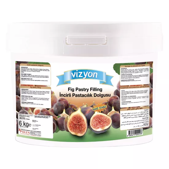 Vizyon İncirli Pastacılık Dolgusu 6 Kg - Fırınlanabilir Meyve Dolgusu