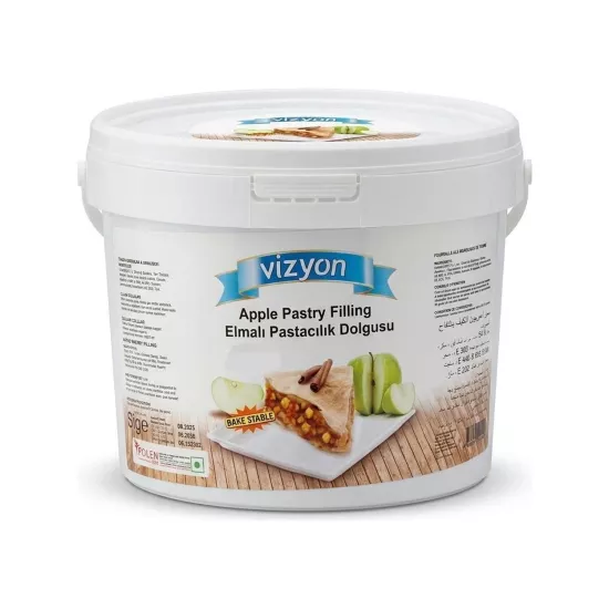 Vizyon Elmalı Pastacılık Dolgusu 6 Kg - Pişirmeye Dayanıklı