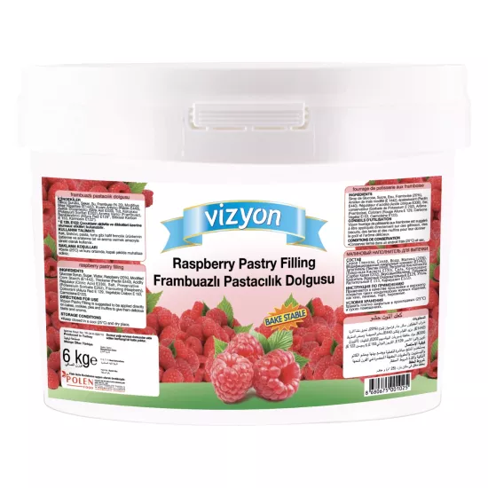 Vizyon Frambuazlı Pastacılık Dolgusu 6 Kg - Pişirilmeye Dayanıklı
