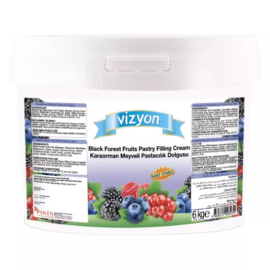 Vizyon Karaorman Meyveli Pastacılık Dolgusu 6 Kg - Pişirmeye Dayanıklı