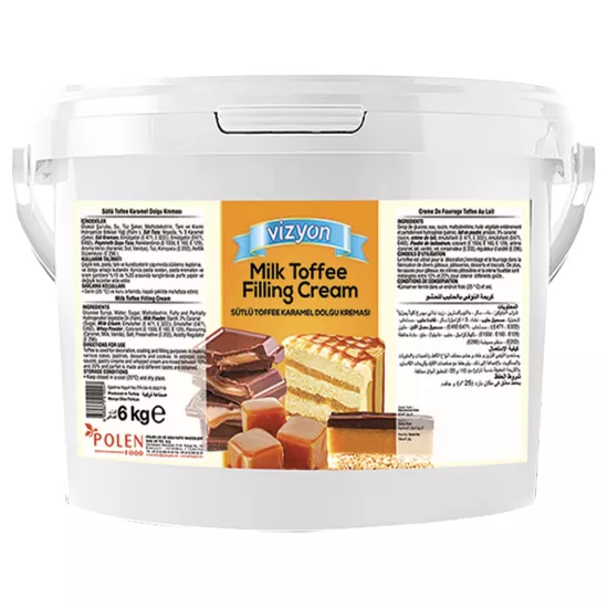 Vizyon Sütlü Toffee Karamel Dolgu Kreması 6 Kg