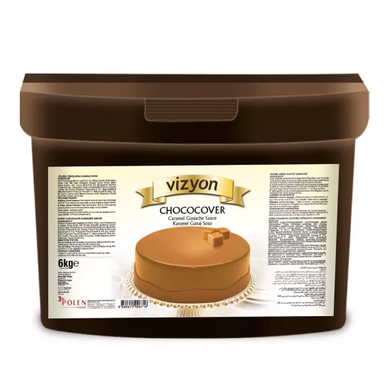 Vizyon Chococover Karamelli Ganaj Sosu 6 kg - Pasta Kaplama ve Dolgu